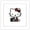 White Framed Version, variant on Gallery Pops Sanrio Hello Kitty - Punk Red Wall Art, Black Framed Version, 12" x 12"