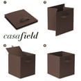 thumbnail image 6 of Casafield Set of 6 Fabric Storage Cube Bins, Brown - 11" Collapsible Foldable Cloth Baskets for Shelves and Cubby Organizers, 6 of 7