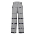 thumbnail image 5 of Timegard Womens Plus Size Pants Striped Straight Leg Elastic Waist Lounge Pants with Pockets Fall Travel, 5 of 5