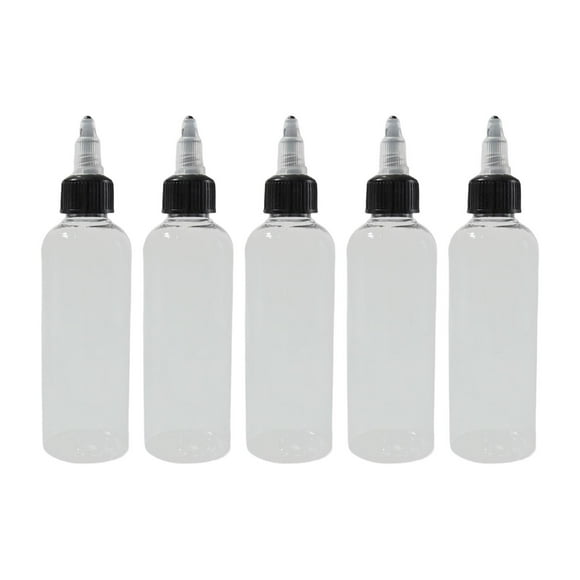5x Contenedores de botellas de pintura con tapas giratorias Dispensadores de botellas de viaje puntiagudas No 100ml