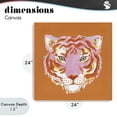 thumbnail image 4 of Stupell Industries Eclectic Fun Bold Orange Tiger Canvas Art, 24 x 24, by Karolina Sato, 4 of 8