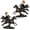 Set of 2, variant on Headless Horseman LED Lighted Statue, Pumpkin Horse Halloween Gothic Figurine with Warm Orange Glow, Spooky Decor for Mantel Shelf Tabletop