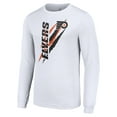 thumbnail image 2 of Men's Starter White Philadelphia Flyers Color Scratch Long-Sleeve T-Shirt, 2 of 3