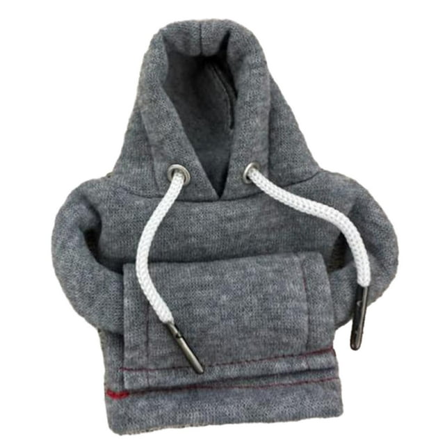 Funda para pomo de cambio de marchas de automóvil, sudadera con capucha, protector para pomo de cambio de marchas de festival Gris