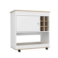 thumbnail image 2 of Multicolor Bar Cart with Caster Wheels | Enhance Dining Room Mobility, 2 of 4