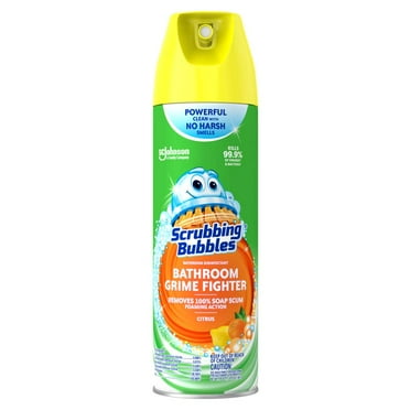 Scrubbing Bubbles Bathroom Grime Fighter Aerosol, Citrus, 20 oz (Pack of 32)