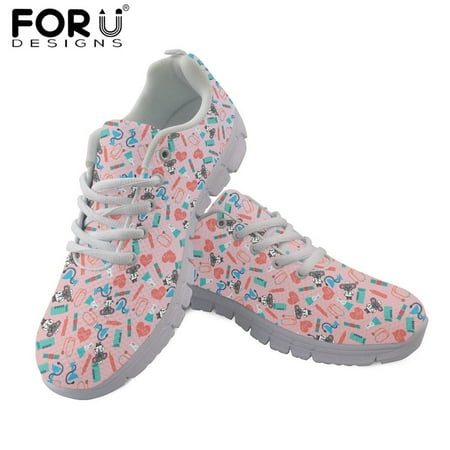 

Women s Sneakers Medical Equipment Pattern Ladies Flat Shoes Lightweight Lace-up Shoes Girls Spring Breathable Shoes
