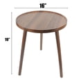 thumbnail image 6 of TEAFIRST End Table, Round Wooden Small Farmhouse Side Table for Bedroom, Living Room 16"x16"x19", 6 of 10
