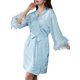 thumbnail image 2 of VISgogo Vestido de Dormir para Mujer, Pijama de Noche de Cintura Alta de Color Sólido de Terciopelo Ropa de baño para el baño VISgogo  moda, 2 of 6