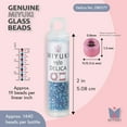 thumbnail image 3 of Miyuki Delica Seed Beads – Size 11/0 (1.6 mm), DB0177, Trnsp. Aqua AB, 7.2 g, Approx. 1440 Beads, 3 of 7