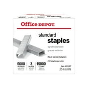 Office Depot Standard Staples, 1/4in., Pack Of 3 Boxes, 0