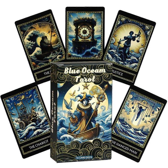 Blue Ocean Tarot Deck: 78 Cards for Beginners & Intuitive Readings