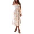 thumbnail image 1 of QJUHUNG Robe Longue Bustier à Col Carré Y2k pour Femmes Boho à Fleurs Sans Manches Fendue Ligne A Corset Robe Maxi Décolleté Plongeant Robe d'Été, 1 of 10