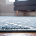 thumbnail image 3 of Unique Loom Matrix Trellis Collection Area Rug - Deco (7' Square Blue/Ivory), 3 of 6