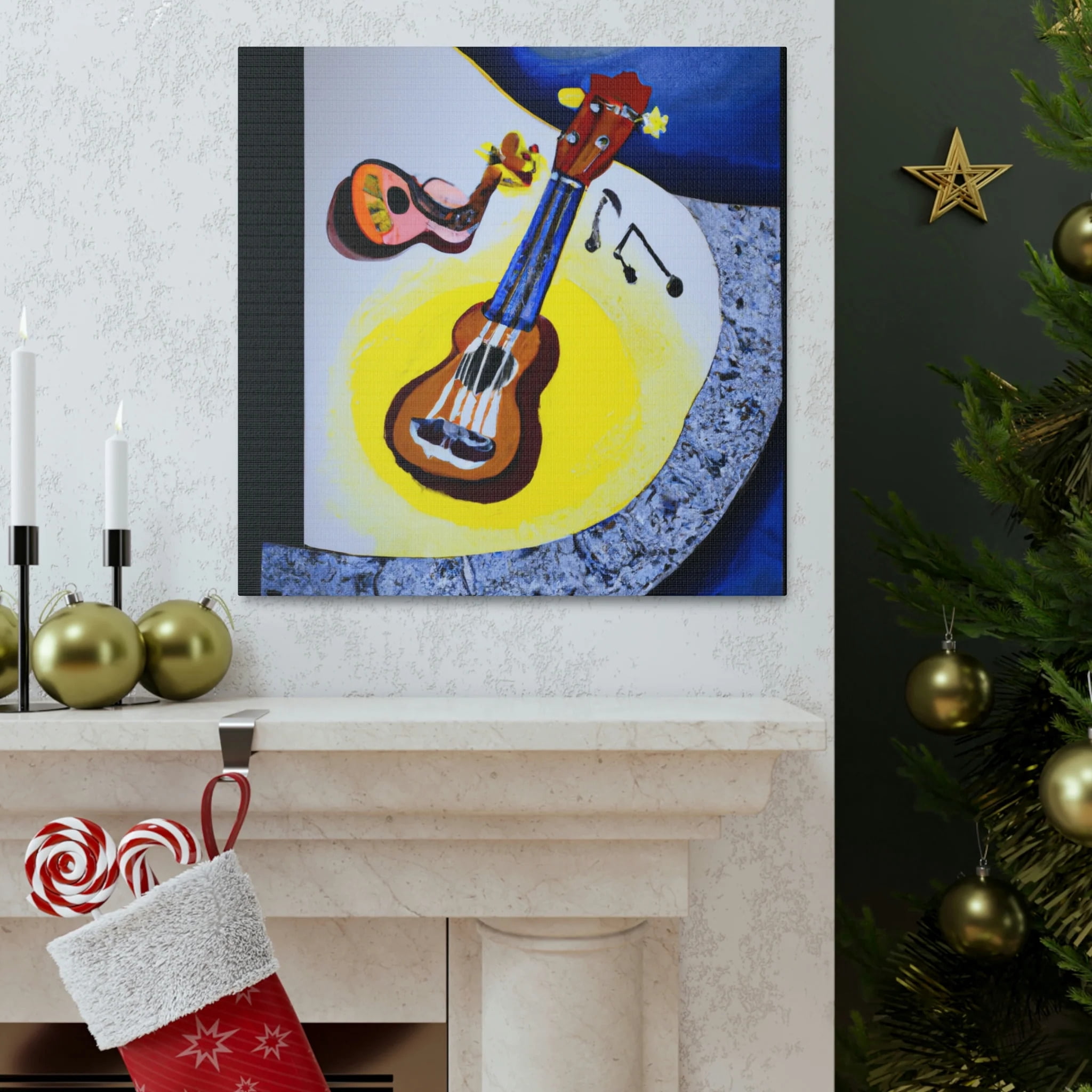 Ukelele Unfolds Surrealism - Canvas