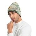 thumbnail image 6 of BZSMCE Winter Beanie Hats Warm Cozy Cap White Peonies in Bloom Pattern, 6 of 7