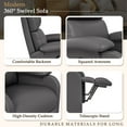 thumbnail image 5 of Homall 360° Massage Swivel Rocker Recliner Small Rocking PU Leather Chairs with Side Pockets for Small Spaces,Gray, 5 of 7