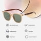 thumbnail image 3 of Gafas de sol redondas de la sombrilla de la moda de la cara del marco de madera retro de la pierna, hechas de madera y PC, 3 of 5
