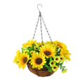 thumbnail image 1 of Flores artificiales en cesta colgante para exteriores, interiores, baby shower, jardín, 1 of 6