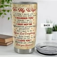 thumbnail image 5 of Personalized Couple Tumbler To My Wife You And Me 20oz Tumblers with Lid Gift for Couples Husband Wife Boyfriend Girlfriend Christmas Birthday Valentine Anniversary, 5 of 6