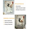 thumbnail image 3 of Vintage Rooster Tie Up Curtains for Window, Thermal Insulted Balloon Shade Adjustable Rod Pocket Curtains Valance Panels for Kitchen Bathroom Cafe 42 x 45 Farmhouse Animals Geometric, 3 of 6