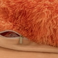 thumbnail image 4 of Gusuhome Shaggy Plush Duvet Cover Set Full Size Ultra Soft Fluffy Comforter Cover Set Luxurious Fuzzy Quilt Cover Set Bedding Set 3Pcs (1Duvet Cover + 2Pillowcases) with Zipper Closure Orange Ombre, 4 of 5
