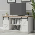 thumbnail image 2 of Vineego 58 Inch Farmhouse TV Stand and Entertainment Center for Televisions,with Sliding Barn Doors and Storage Cabinets,Milk White, 2 of 7