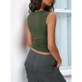 thumbnail image 5 of Women Going Out Summer Tank Tops Casual Basic Sleeveless Shirt Vacation Fashion Outfit Clothes Green L, 5 of 8