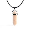 thumbnail image 1 of Colgante hexagonal de piedra natural, collar de pilar hexagonal con forma de bala y prisma hexagonal de cristal natural a la moda, 1 of 6