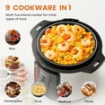 thumbnail image 3 of Elevon 8 QT Electric Pressure Canner 16-in-1 Multi Cooker Electric Canners for Pressure Canning Rice Cooker Digital Pressure Canner Stainless Steel, 3 of 9