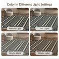 thumbnail image 7 of ODIKA 8'x10' Washable Area Rug Non-Slip Chair-Friendly Mat Distressed Ticking Lines Border Doormat Farmhouse Striped Boho Refined for Dining Room, Large Office, Lounge, 7 of 7