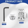 thumbnail image 2 of Uxcell 20Pcs Threaded Inserts Nuts 5/16-18x0.51" Hex Socket Threaded Inserts Silver, 2 of 7