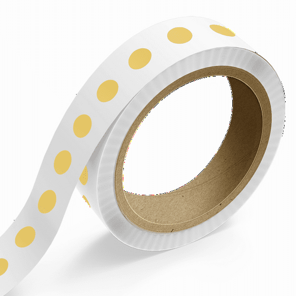 JAM Paper Circular Standard Label Rolls, Round, 0.5 Inch, Gold Metallic Foil, 125 Labels/Roll