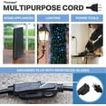 thumbnail image 5 of Thonapa 15 ft Black Outdoor Extension Cord - 16 AWG Weatherproof Electrical Cable for Indoor and Outdoor 13 Amp, SJTW 3 Prong Grounded Plug, 5 of 5