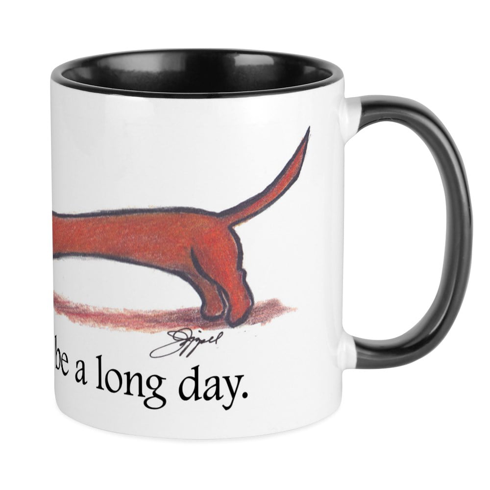 Tea Cup 11 oz CafePress Long Day Dachshund Mug Ceramic Coffee Mug 