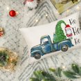 thumbnail image 3 of Merry Christmas Throw Lumbar Pillow Covers 12x20 Inch Blue Truck with Green Christmas Tree Santa Claus Ho Ho Ho Winter Farmhouse Decorations Pillow Cases Cushion Cover Sofa Couch, 3 of 6