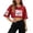A-Red56, variant on Yuanlong Women's Cropped Tshirts V Neck Short Sleeve Number Print Casual Tees Loose Fit Everyday Streetwear Sports Tee Shirts