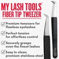 thumbnail image 3 of My Lash Tools Mega Boot Volume Fiber Tip Lash Tweezer 12cm \u2013 Precision Stainless Steel Eyelash Extension Tool, Anti-Slip Grip, Boot Tip for Volume Lash Fans, Professional Lash Supplies (Black), 3 of 8