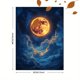 thumbnail image 3 of Qisvanset 12x16 Inch Swirling Cloud Full Moon Canvas Wall Art, Ethereal Night Sky Serene Nature Decor, 3 of 5
