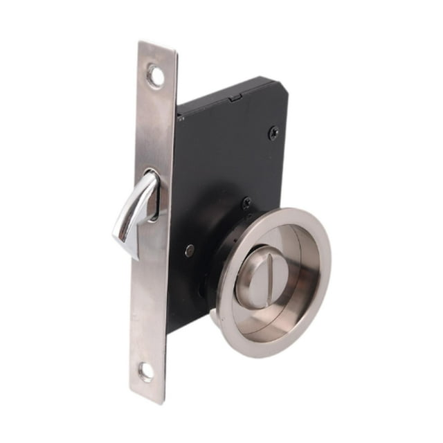 Puerta Puerta redonda Hardware Pandilla de mejoras para el hogar Fácil instalación de privacidad para el garaje Hotel Office Entrance Baño Plata
