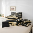 thumbnail image 4 of Erosebridal Football Helmet Print Bed in a Bag Queen size, Sports Theme Quilted Comforter , New Orleans, Black Brown, Super Cozy 7-Piece, 4 of 5