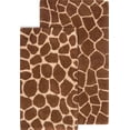 thumbnail image 2 of Chesapeake Safari 2pc Chocolate & Beige Giraffe Bath Rug Set (21"x34" & 24"x40"), 2 of 6