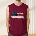 thumbnail image 4 of GIPQJK Muscle Tank Tops for Men 2025 American Flag Graphic Scoop Neck Sleeveless Shirts Independence Day Patriotic Graphic Muscle Tank Tops,Wine S, 4 of 4