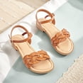 thumbnail image 4 of Women's Flat Slide Sandals Adjustable Ankle Strap Cross-strap Summer., 4 of 7