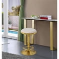 thumbnail image 2 of Meridian Furniture Tabouret Réglable en Velours Crème Brody, 2 of 2