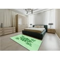 thumbnail image 5 of Ahgly Company Machine Washable Indoor Rectangle Transitional Mint Green Area Rugs, 2' x 4', 5 of 7