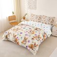 thumbnail image 3 of Homewish Cute Corgi Dog Duvet Cover Queen,Flower Leaves Queen Bedding,Cream,Polkadot Reversible,3 Pieces,1 Duvet Cover and 2 Pillowcases, 3 of 6
