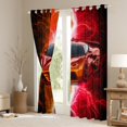 thumbnail image 3 of Erosebridal Rideaux Rouges pour Voiture de Sport Lot de 2 (38x54), Imprimé Éclair 30 %-50 % Rideaux Occultants, 3 of 6