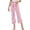 a-Hot Pink39177, variant on Womens High Waist Striped Cropped Wide Leg Pants With Front Patch Pockets Button Fly Casual Relaxed Fit For Summer Outings Casual Pants