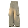 thumbnail image 3 of Daiosportswear Men's Streetwear Workwear Pants Loose Straight Leg Casual Daily Wear Trousers Khaki XL, 3 of 9